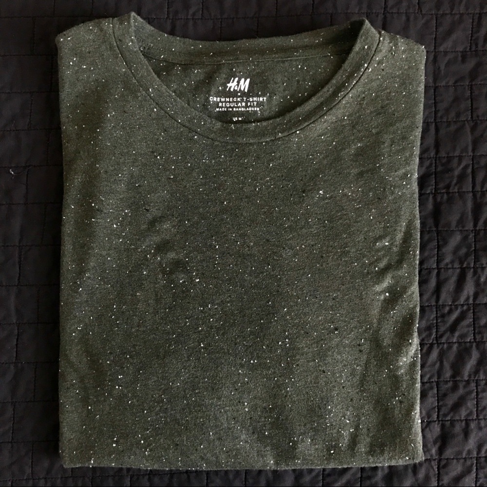 Dark Green Speckled H&M T-Shirt