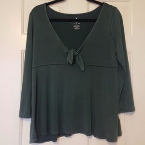 AEO Soft and Sexy Tie Front T-shirt