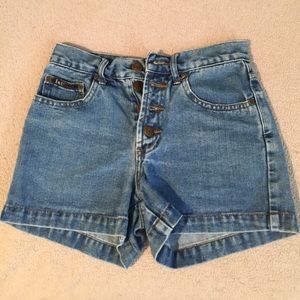 high waisted denim shorts