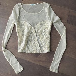 KIMCHI BLUE Sheer Long-sleeve Top!