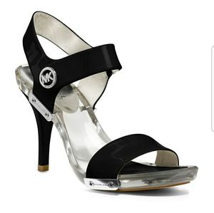 Michael Kors  Black and Clear Sandals