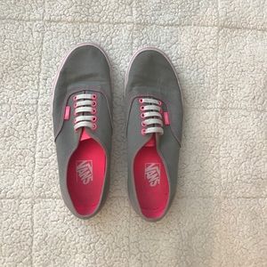 Grey and pink Vans