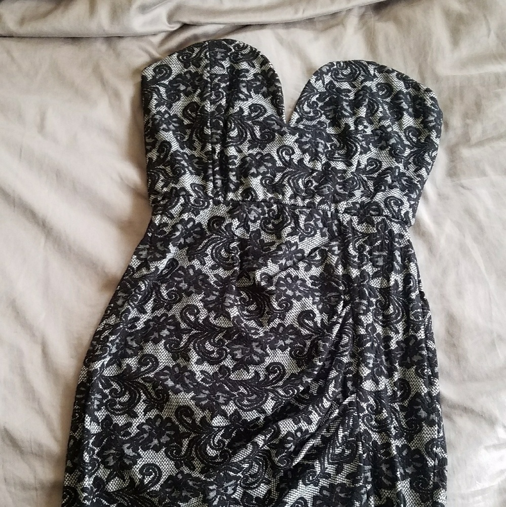 Foreign Exchange Lace Imprint Dress