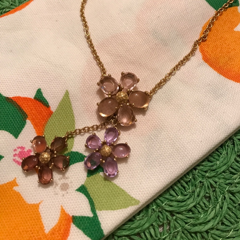Coach purple flower necklace