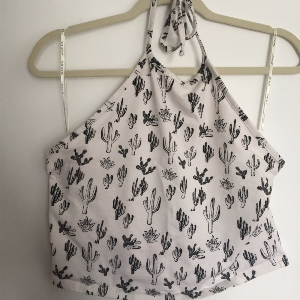 FOREVER 21 CACTUS CROP TOP