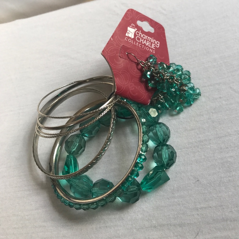 Charming Charlie earrings and bracelets set