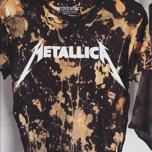 Metallica custom distressed tee