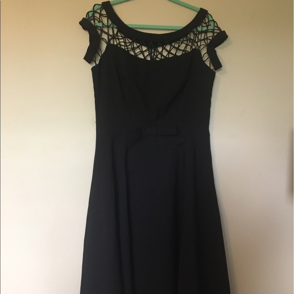 Tatyana fit and flare black dress - vintage style!