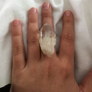 Clear quartz ring