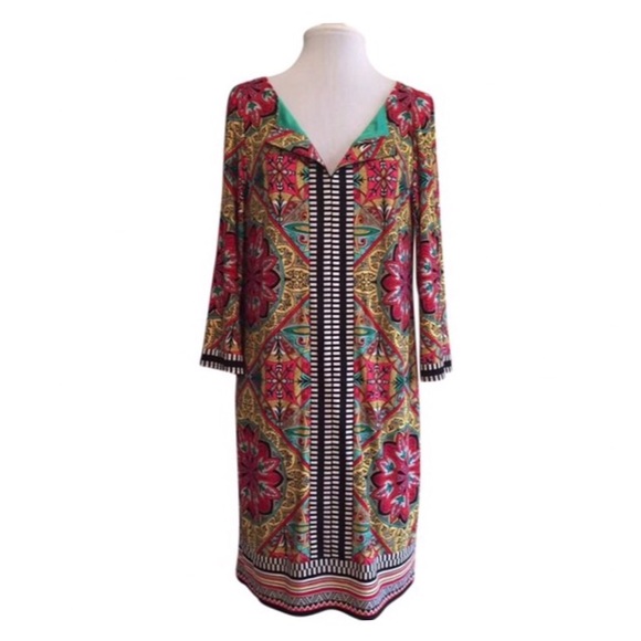 🆕{Laundry by Shelli Segal} Risqué Multi Dress - Picture 1 of 5