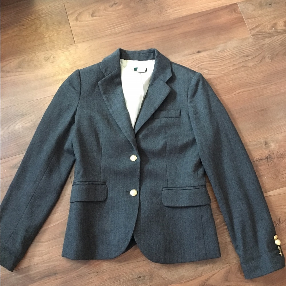 J.Crew Schoolboy Blazer in Heather Carbon size 0