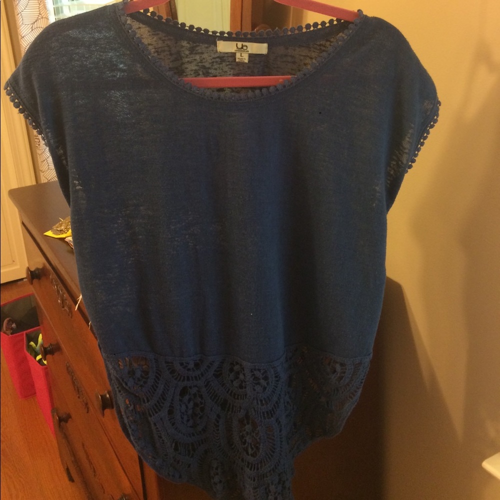 Navy blue crochet top