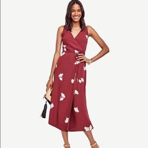 Ann Taylor Burgundy Wrap Dress