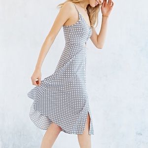 Oh My Love button front cutout midi dress