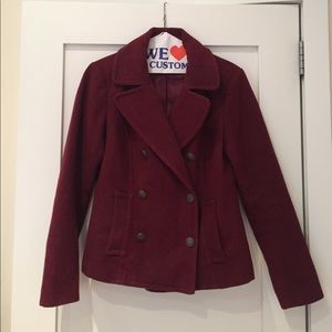 Maroon Pea Coat