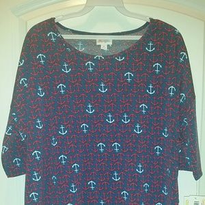 Lularoe Anchors Americana Irma: Medium