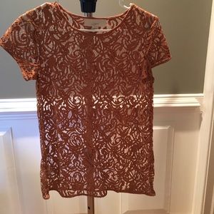 NWOT LOFT lace top XS