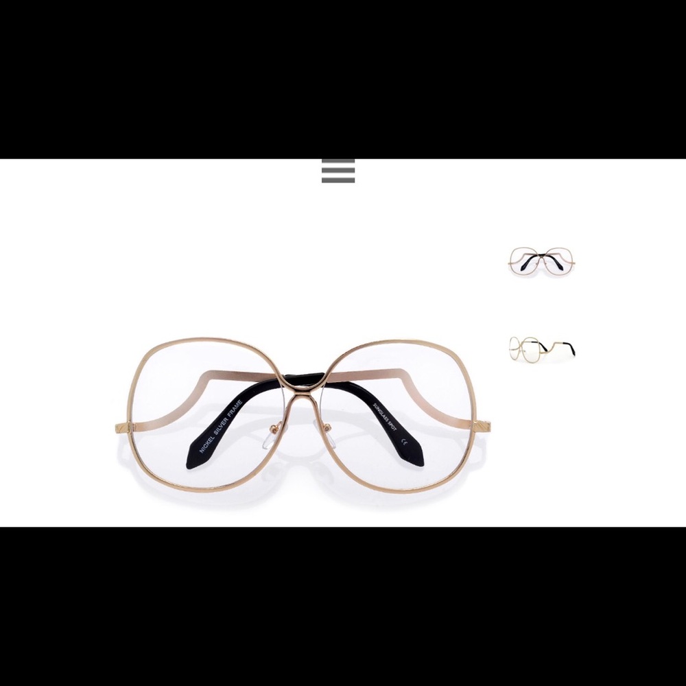 Oversized women retro frames.