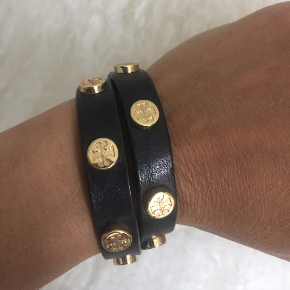 Tory Burch double wrap logo bracelet