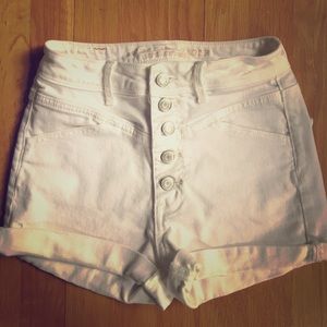 White high waisted shorts