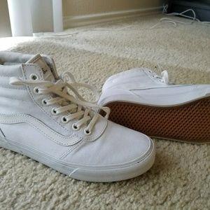 White Vans High Top Sneakers