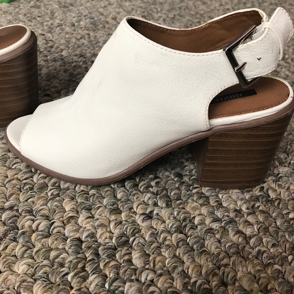 Forever 21 White Sandals