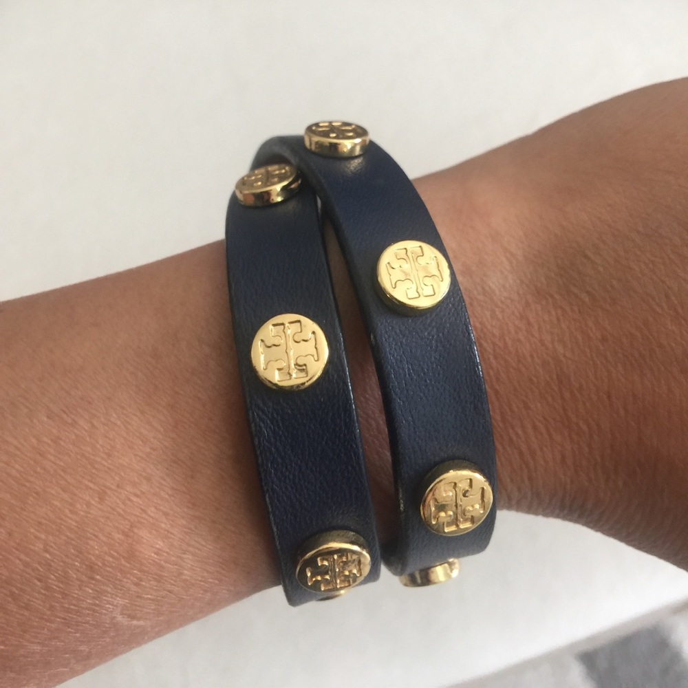 Tory Burch double wrap logo bracelet