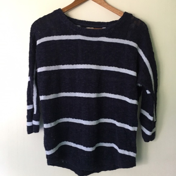 Sonoma Sweaters - Sonoma // Striped Relaxed Sweater - navy, white