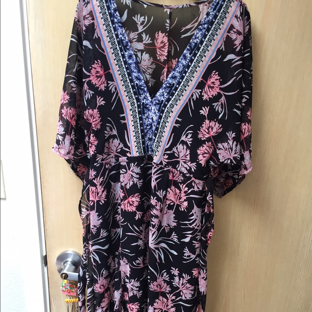 Express 🌺🌸flowered print maxi dress