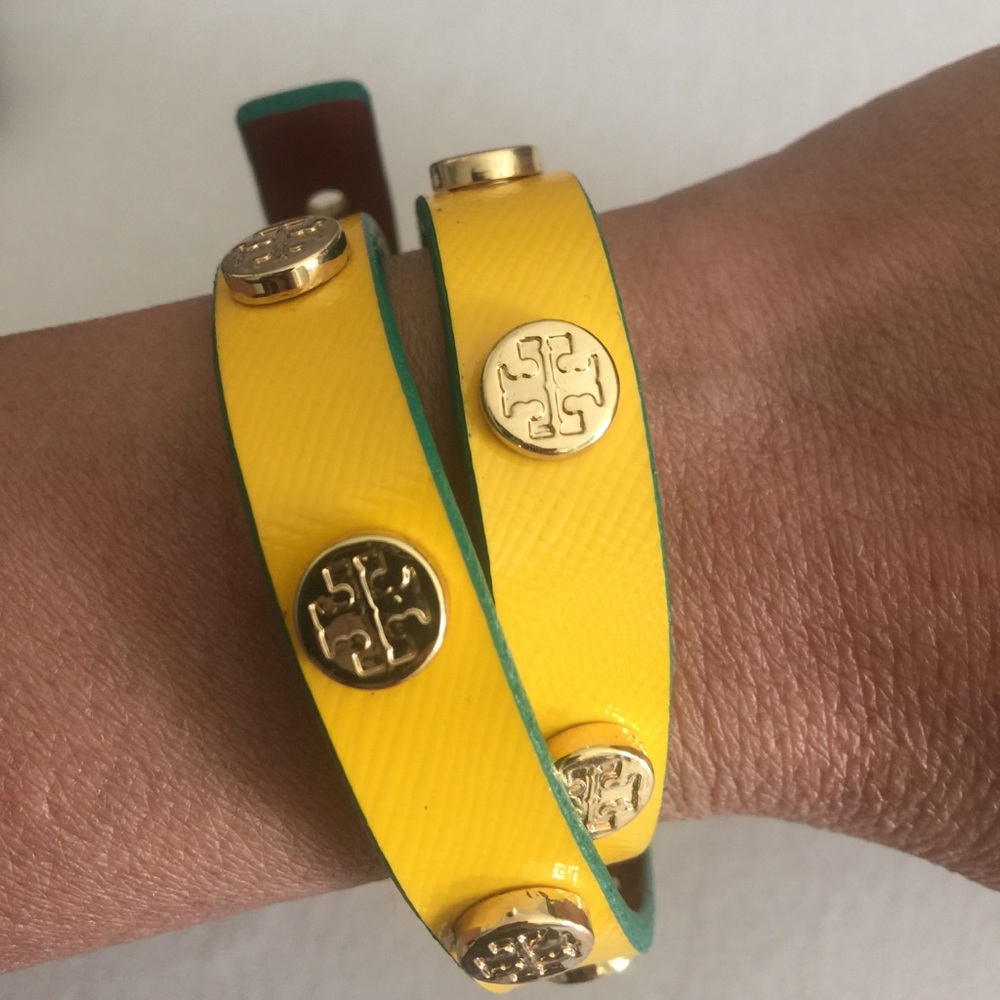 Tory Burch double wrap logo bracelet