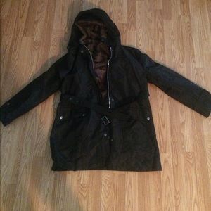 Black coat with furry inside jacket. Two for one!