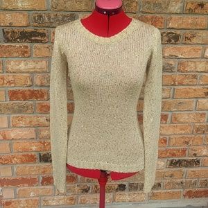 Rue 21 Yellow & Gold Sequin Long Sleeve Sweater