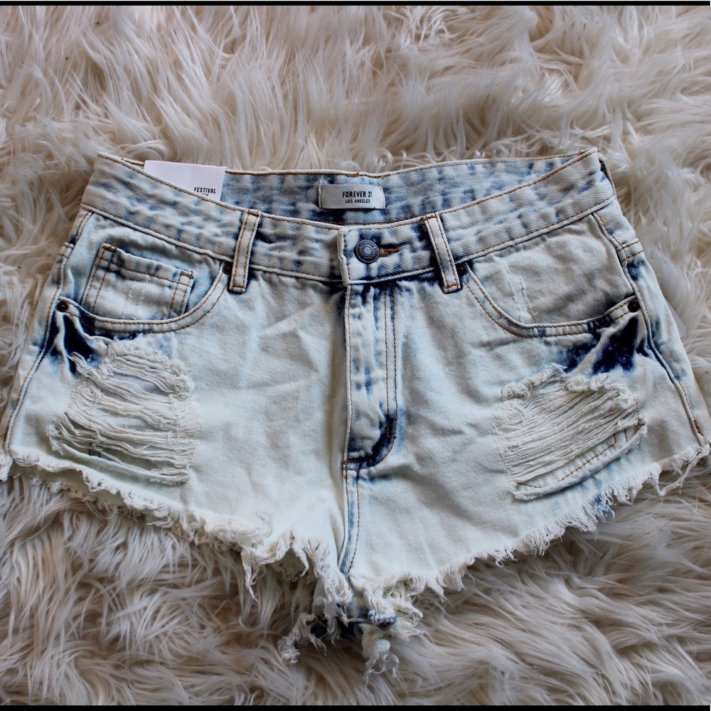 Forever 21 denim festival shorts.