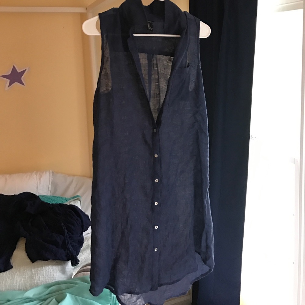 Sheer navy blue dress! Perfect for hot summer days