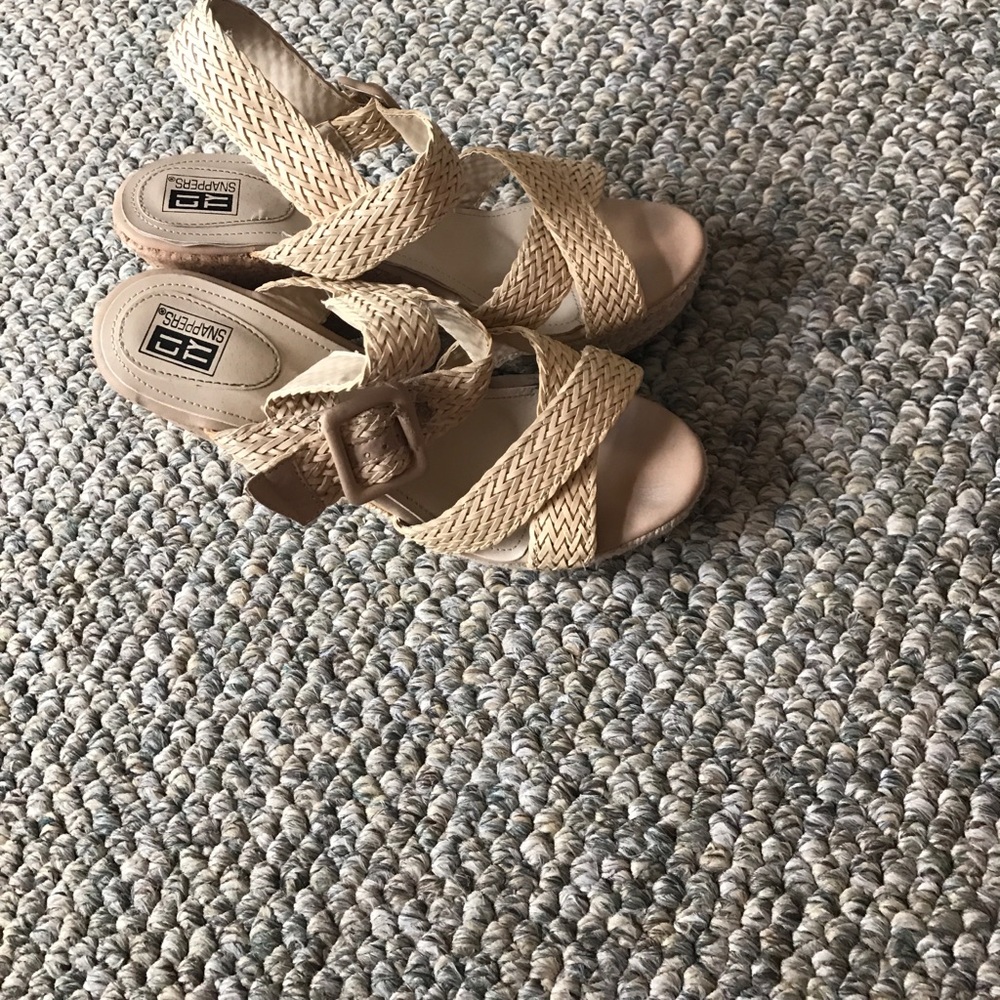Beige wedges