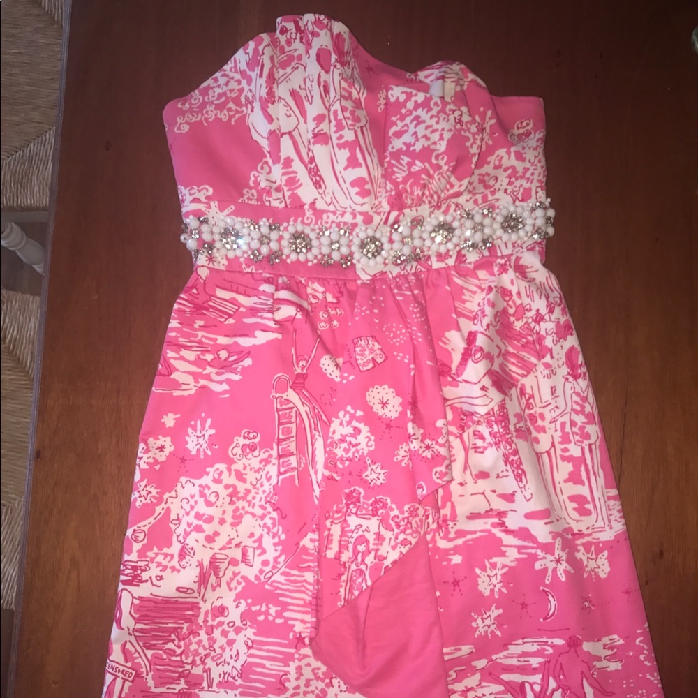 Like new Lily Pulitzer Strapless Dress