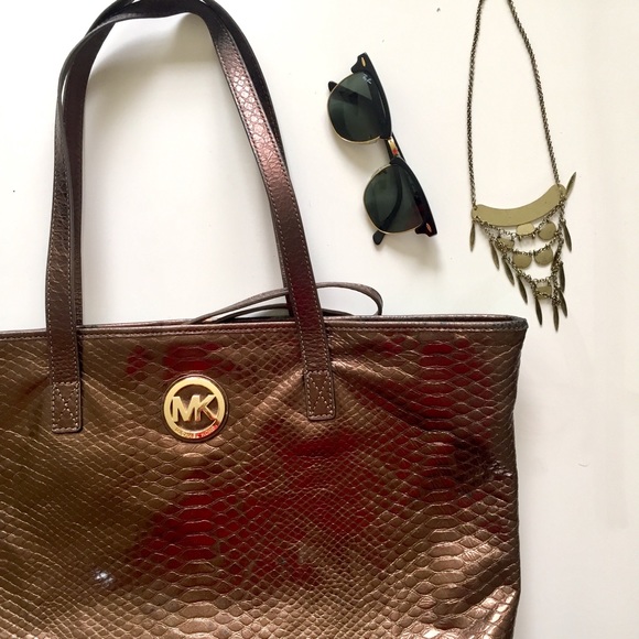 Michael Kors Handbags - Michael Kors snakeskin large tote