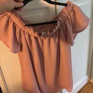 Pink sleeveless top