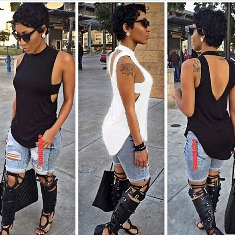 Black sleveless tank