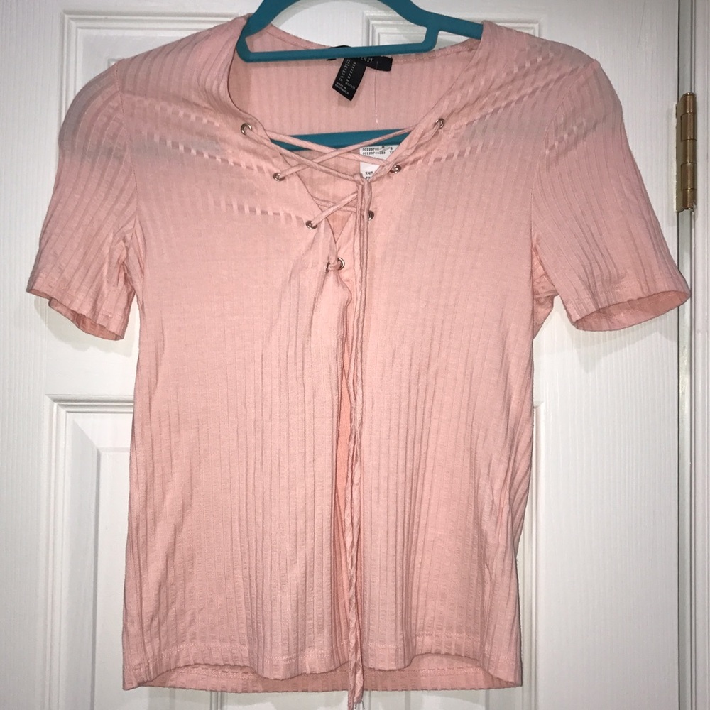 Forever21 Lace Up Top