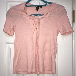 Forever21 Lace Up Top