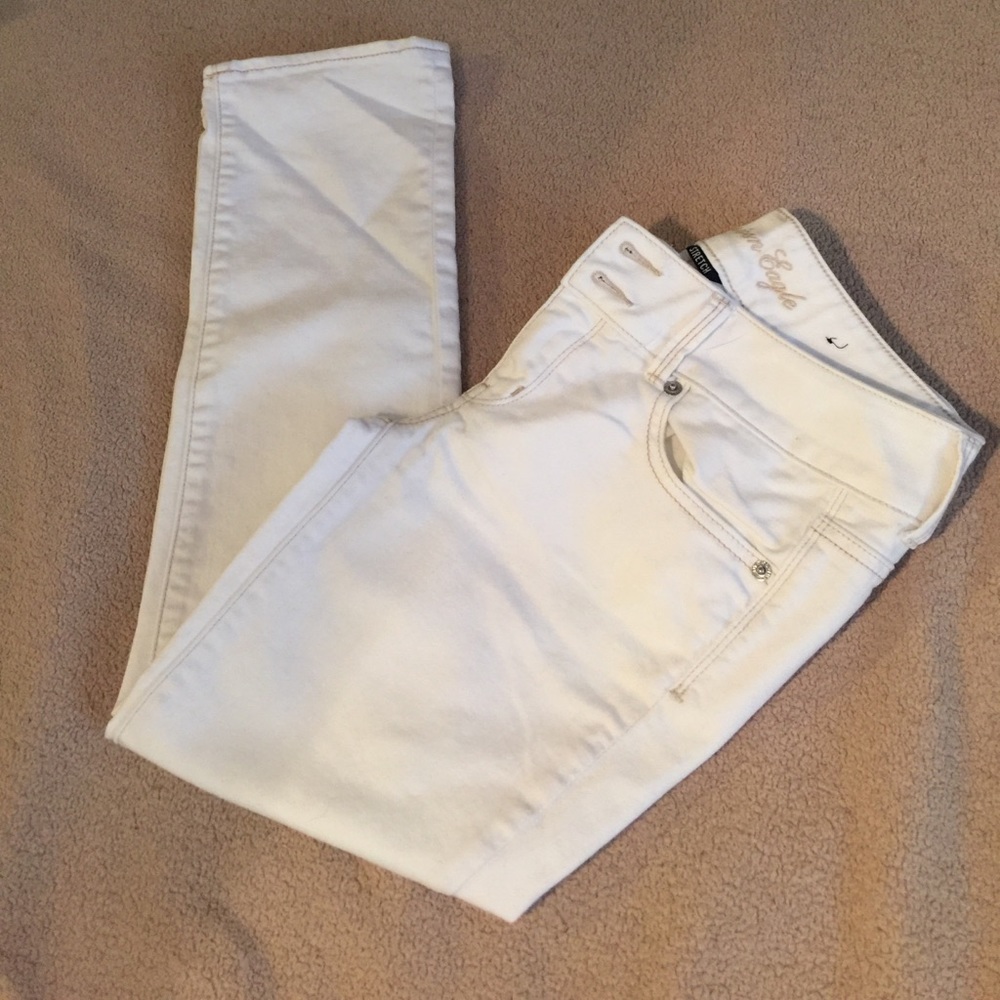 White American eagle crop jeans