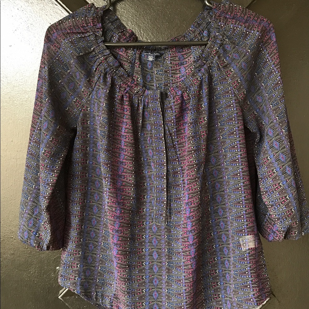 Sheer Printed Blouse