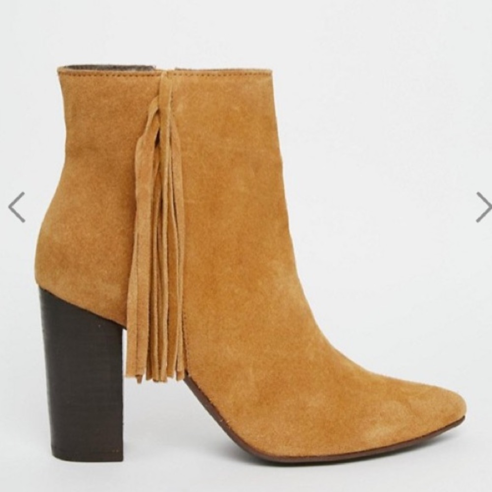 Genuine Suede Ankle Boots Festival Tassel Booties - Picture 1 of 7
