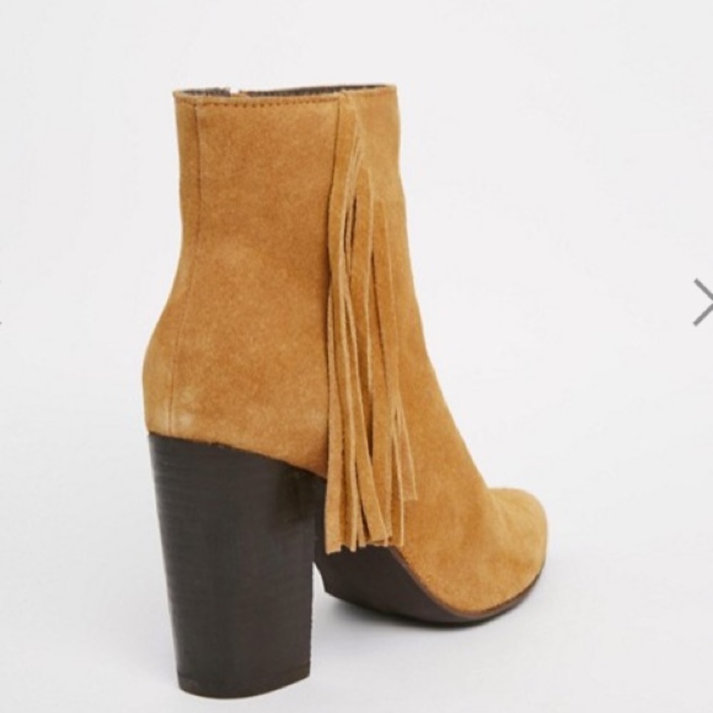 Genuine Suede Ankle Boots Festival Tassel Booties - Picture 2 of 7