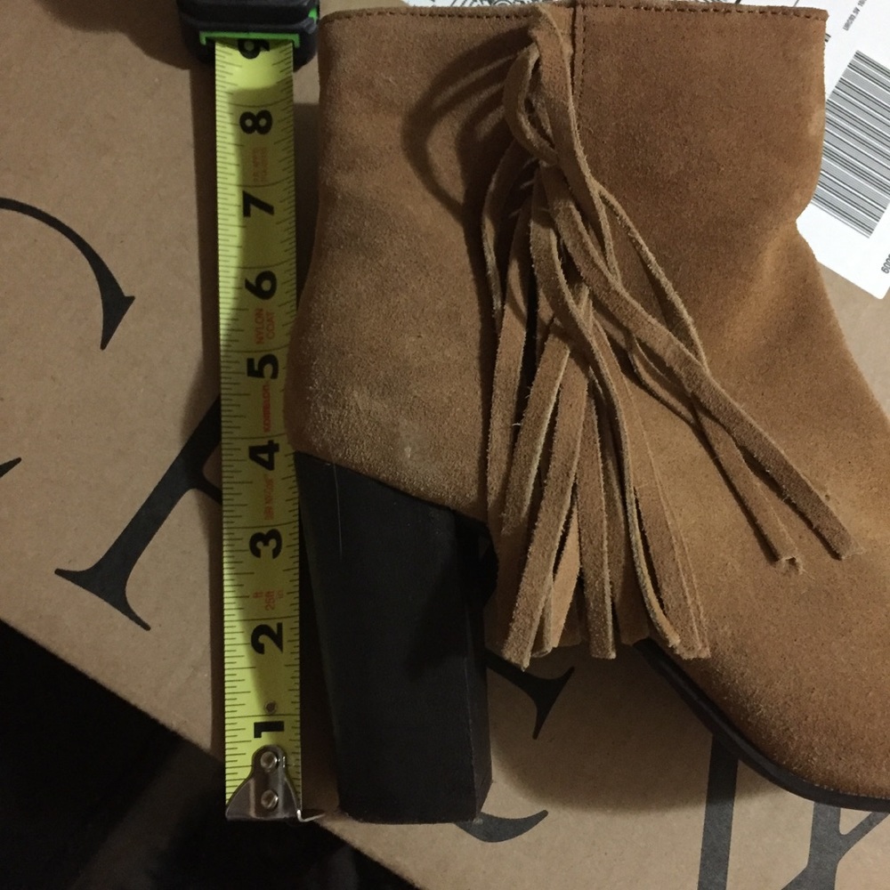 Genuine Suede Ankle Boots Festival Tassel Booties - Picture 7 of 7