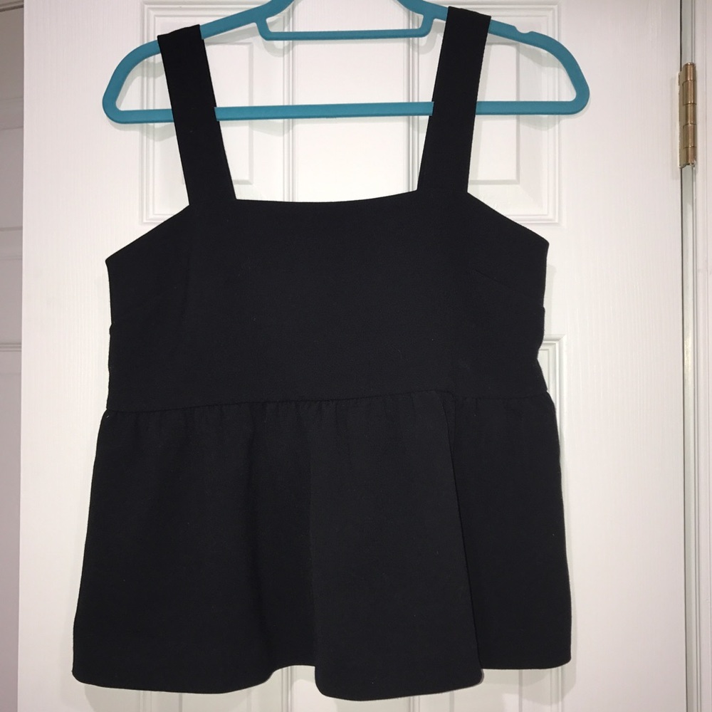 Urban Outfitters Peplum Black Top