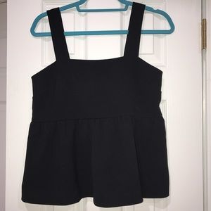 Urban Outfitters Peplum Black Top