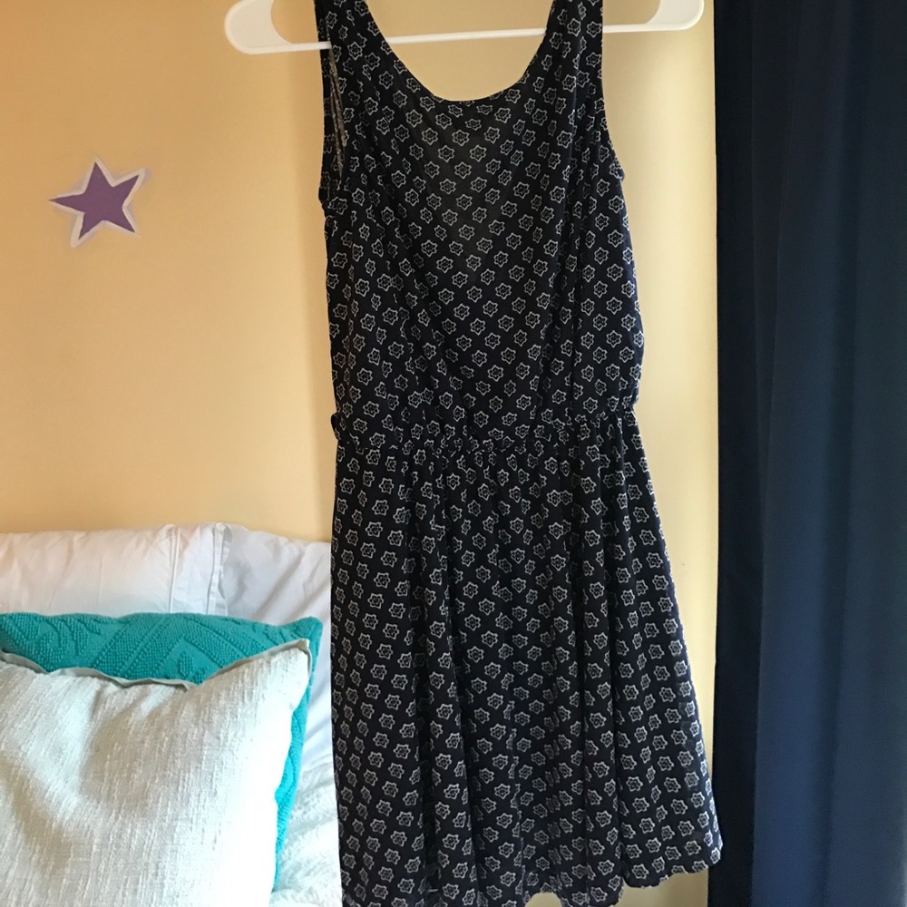 Summer navy patterned dress