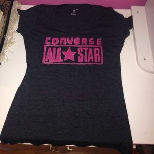 Grey, V-Neck, Converse All-Star shirt